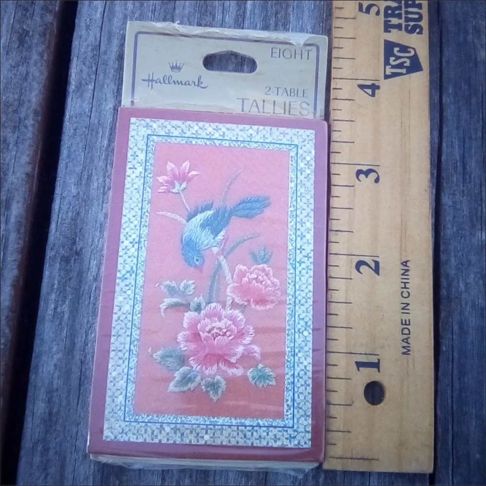 Vintage Hallmark Bridge Tally Cards Set Sealed Mid Century Floral Shell Designs